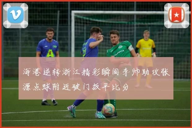 海港逆转浙江精彩瞬间李帅助攻张源点球附近破门扳平比分